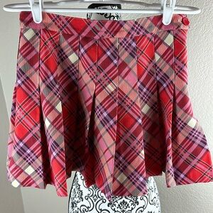 American Apparel Plaid Pleated School Style Mini Skirt M